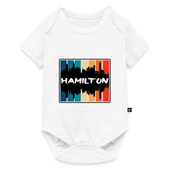 Hamilton Canada Skyline Silhouette Souvenir de voyage - Body à manches courtes Premium Bébé - blanc - Devant