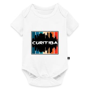 Curitiba Brazil Skyline Silhouette Travel Souvenir - Baby Premium short-sleeve bodysuit - white - Front