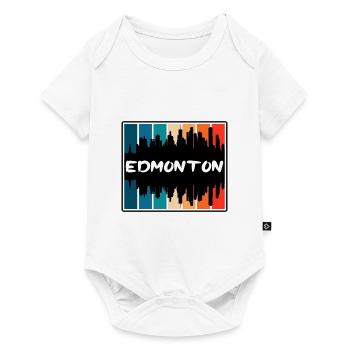 Edmonton Canada Skyline Silhouette Souvenir de voyage - Body à manches courtes Premium Bébé - blanc - Devant