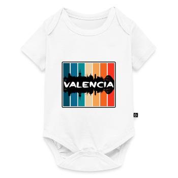Valencia Venezuela Skyline Silhouette Travel Souve - Body à manches courtes Premium Bébé - blanc - Devant