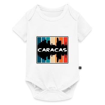 Caracas Venezuela Skyline Silhouette Travel Souven - Baby Premium short-sleeve bodysuit - white - Front