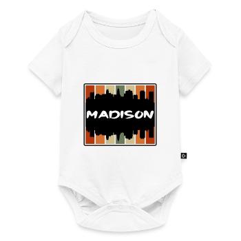 Madison Wisconsin USA Skyline Silhouette Reisen So - Baby Premium Kurzarmbody - Weiß - Vorne