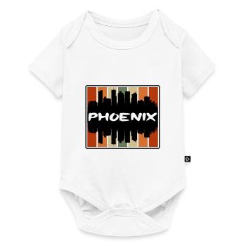 Phoenix Arizona États-Unis Skyline Silhouette Souv de voyage - Body à manches courtes Premium Bébé - blanc - Devant