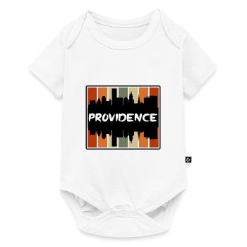 Providence Rhode Island États-Unis Skyline Silhouette Tra - Body à manches courtes Premium Bébé - blanc - Devant