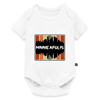 Minneapolis Minnesota Usa Skyline Silhouette Trave - Baby Premium short-sleeve bodysuit - white - Front