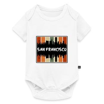San Francisco Californie États-Unis Skyline Silhouette Tr - Body à manches courtes Premium Bébé - blanc - Devant