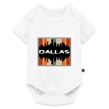 Dallas Texas États-Unis Skyline Silhouette Voyage Souveni - Body à manches courtes Premium Bébé - blanc - Devant