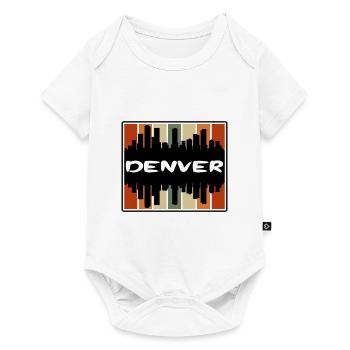 Denver Colorado États-Unis Skyline Silhouette Souv de voyage - Body à manches courtes Premium Bébé - blanc - Devant