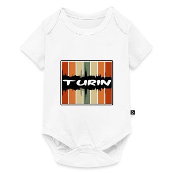 Turin Italy Skyline Silhouette Travel Souvenir - Baby Premium short-sleeve bodysuit - white - Front