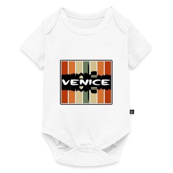 Venise Italie Skyline Silhouette Souvenir de voyage - Body à manches courtes Premium Bébé - blanc - Devant