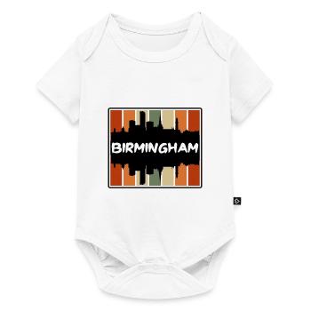 Birmingham Angleterre Skyline Silhouette Travel Souve - Body à manches courtes Premium Bébé - blanc - Devant