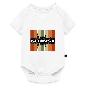 Danzig Polen Skyline Silhouette Reise Souvenir - Baby Premium Kurzarmbody - Weiß - Vorne