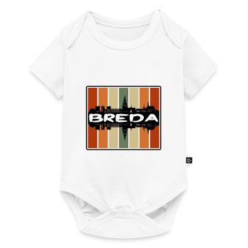 Breda Niederlande Skyline Silhouette Travel Souven - Baby Premium Kurzarmbody - Weiß - Vorne