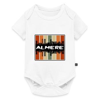 Almere Niederlande Skyline Silhouette Travel Souve - Baby Premium Kurzarmbody - Weiß - Vorne