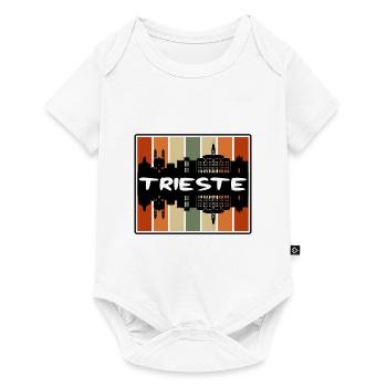 Trieste Italie Skyline Silhouette Souvenir de voyage - Body à manches courtes Premium Bébé - blanc - Devant