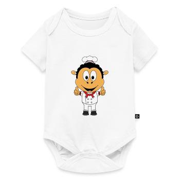 SCHWARZES SCHAF - KOCH - BÄCKER - BERUF - Baby Premium Kurzarmbody - Weiß - Vorne