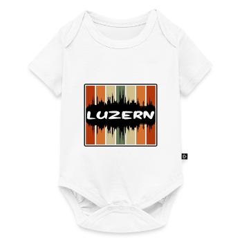 Luzern Suisse Skyline Silhouette Travel Souve - Body à manches courtes Premium Bébé - blanc - Devant