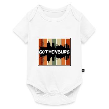 Göteborg Suède Skyline Silhouette Travel Souven - Body à manches courtes Premium Bébé - blanc - Devant