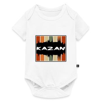 Kazan Russie Skyline Silhouette Souvenir de voyage - Body à manches courtes Premium Bébé - blanc - Devant