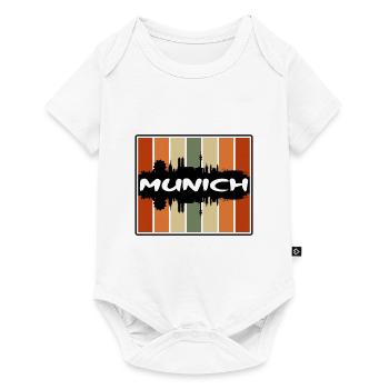Munich Allemagne Skyline Silhouette Souvenir de voyage - Body à manches courtes Premium Bébé - blanc - Devant