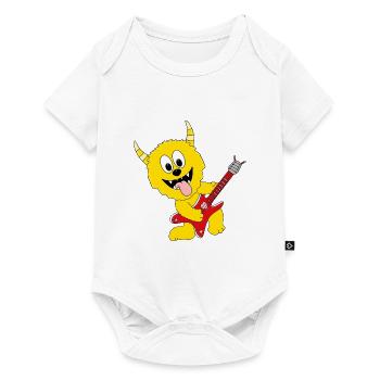MONSTER - GITARRE - MUSIK - BAND - LIEBE - Baby Premium Kurzarmbody - Weiß - Vorne