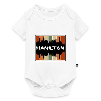 Hamilton Canada Skyline Silhouette Souvenir de voyage - Body à manches courtes Premium Bébé - blanc - Devant