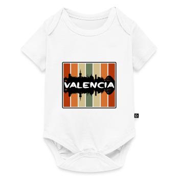 Valencia Venezuela Skyline Silhouette Travel Souve - Body à manches courtes Premium Bébé - blanc - Devant