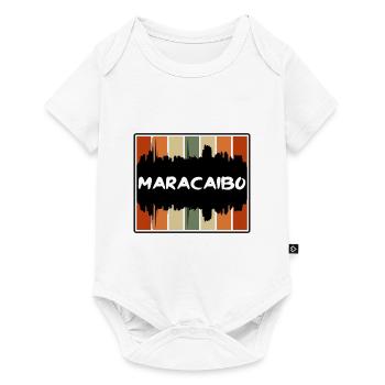 Maracaibo Venezuela Skyline Silhouette Souv de voyage - Body à manches courtes Premium Bébé - blanc - Devant