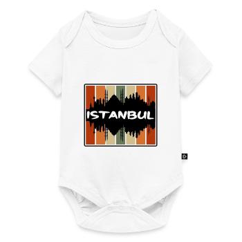 Istanbul Turkey Skyline Silhouette Travel Souvenir - Baby Premium short-sleeve bodysuit - white - Front