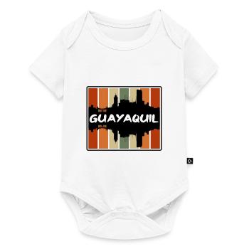Guayaquil Equador Skyline Silhouette Travel Souven - Body à manches courtes Premium Bébé - blanc - Devant