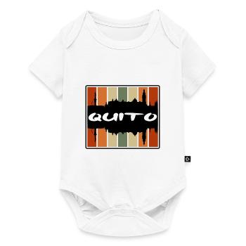 Quito Equador Skyline Silhouette Reisesouvenir - Baby Premium Kurzarmbody - Weiß - Vorne