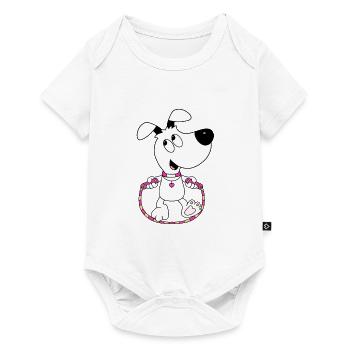 HUND - SPRINGSEIL - TIER - TIERISCH - Baby Premium Kurzarmbody - Weiß - Vorne