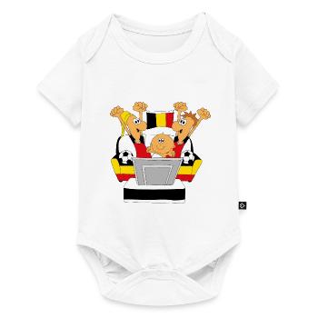 FUßBALL - WELTMEISTERSCHAFT - BELGIEN - BELGIUM - Baby Premium Kurzarmbody - Weiß - Vorne