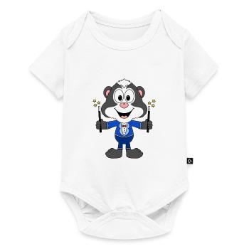 STINKTIER - ZAUBERER - TIER - KIND - BABY - Baby Premium Kurzarmbody - Weiß - Vorne