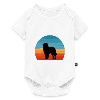Carpathian Shepherd Dog Silhouette Retro Sunset - Baby Premium short-sleeve bodysuit - white - Front