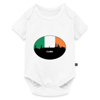 Cork Irlande Flag Skyline Souvenir de voyage - Body à manches courtes Premium Bébé - blanc - Devant