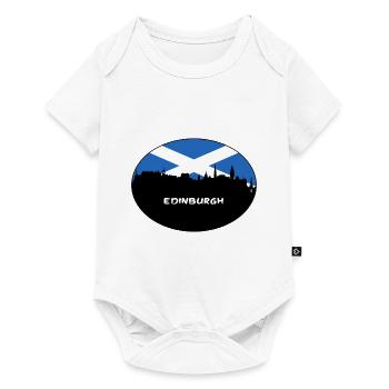 Edimbourg Écosse Flag Skyline Souvenir de voyage - Body à manches courtes Premium Bébé - blanc - Devant