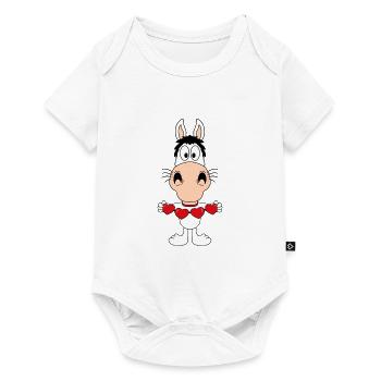 PFERD - PONY - HERZEN - LIEBE - TIER - VERLIEBT - Baby Premium Kurzarmbody - Weiß - Vorne