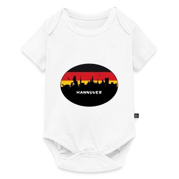 Hanovre Allemagne Flag Skyline Silhouette Voyage - Body à manches courtes Premium Bébé - blanc - Devant