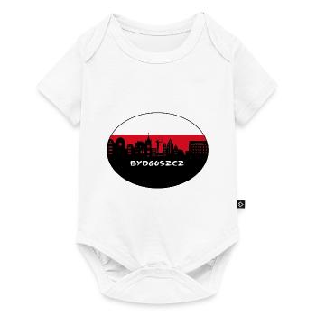 Bydgoszcz Pologne Drapeau Skyline Silhouette Travel - Body à manches courtes Premium Bébé - blanc - Devant