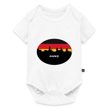 Mainz Germany Flag Skyline Silhouette Travel - Baby Premium short-sleeve bodysuit - white - Front