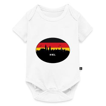 Kiel Germany Flag Skyline Silhouette Travel - Baby Premium short-sleeve bodysuit - white - Front