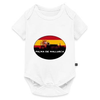 Palma de Majorque Espagne Flag Skyline Silhouette Tr - Body à manches courtes Premium Bébé - blanc - Devant