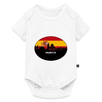 Murcia Espagne Drapeau Skyline Silhouette Travel - Body à manches courtes Premium Bébé - blanc - Devant