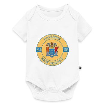 Paterson New Jersey Flag USA Travel Souvenir Badge - Body à manches courtes Premium Bébé - blanc - Devant