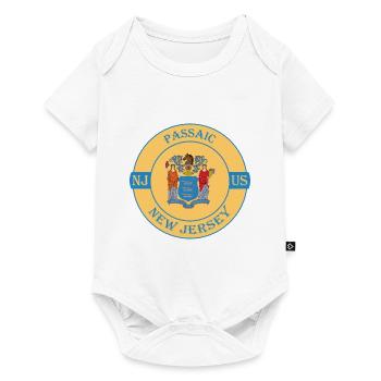 Passaic New Jersey Flag USA Travel Souvenir Badge - Body à manches courtes Premium Bébé - blanc - Devant