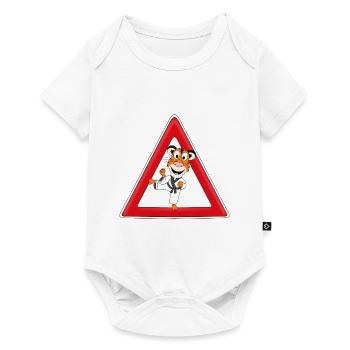 ACHTUNG - KARATE - TIGER - TIER - SPORT - TIERISCH - Baby Premium Kurzarmbody - Weiß - Vorne