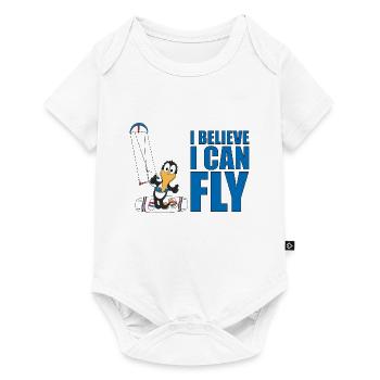 PINGUIN - KITER - SPORT - I BELIEVE I CAN FLY - Baby Premium Kurzarmbody - Weiß - Vorne