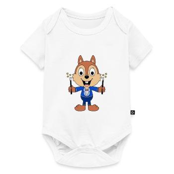 EICHHÖRNCHEN - ZAUBERER - ZAUBERN - MAGIE - TIER - Baby Premium Kurzarmbody - Weiß - Vorne