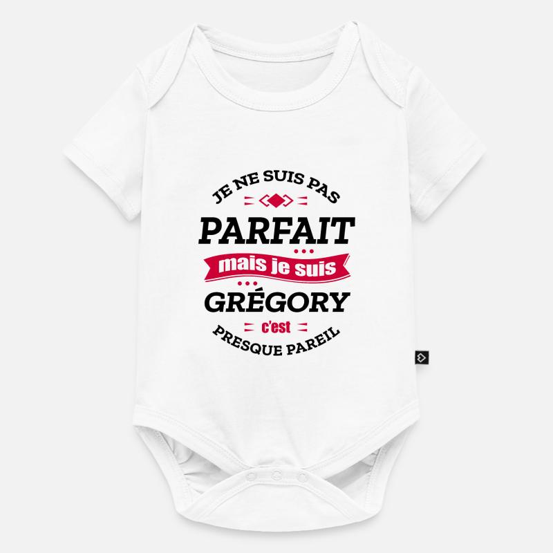 GRÉGORY PARFAIT - PRENOM GRÉGORY - Body à manches courtes Premium Bébé - blanc